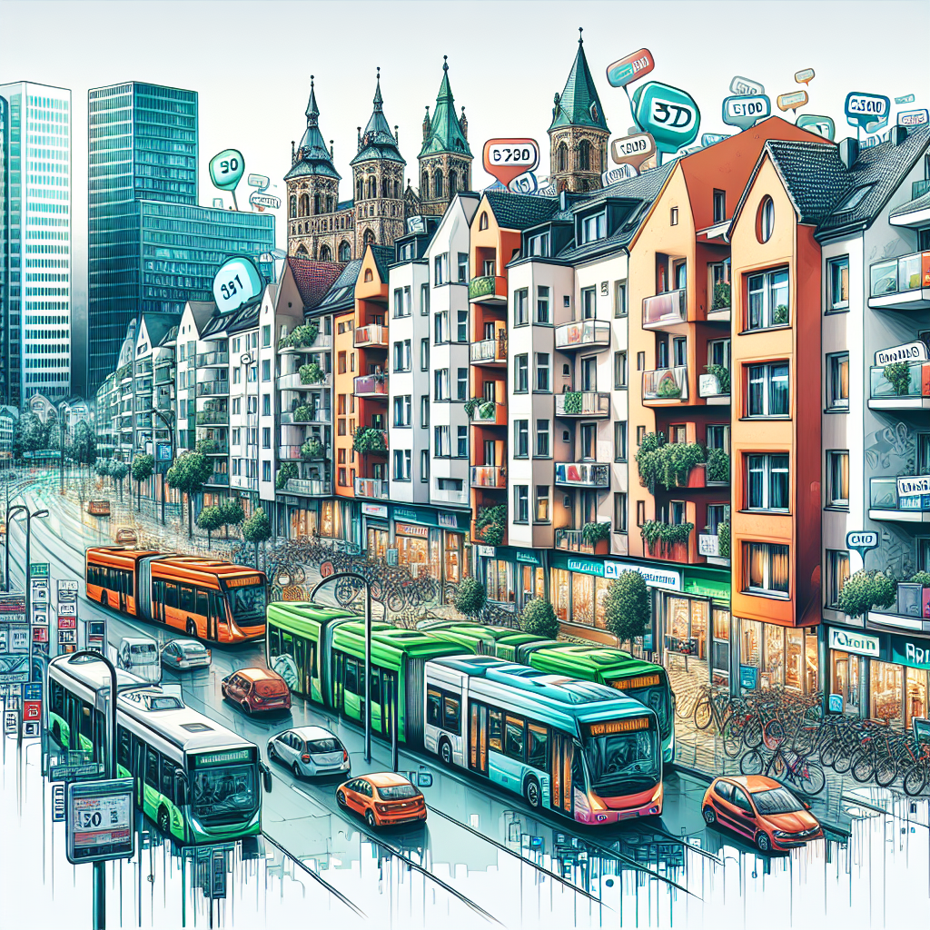 Einfluss der ÖPNV-Nähe auf Mietspiegel in Bonn Poppelsdorf